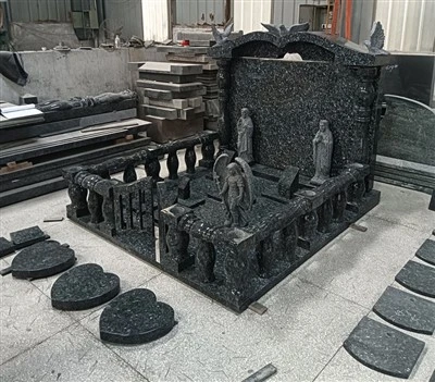 Blue Pearl Granite Monument