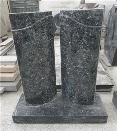 Blå perle granit gravsten monument