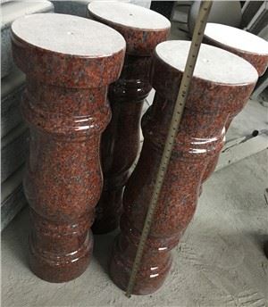 Rød granit baluster rækværk