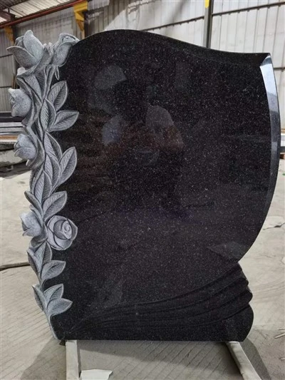 Impala Black Granite gravsten|Brugerdefineret gravsteneksport|Yalitong Stone